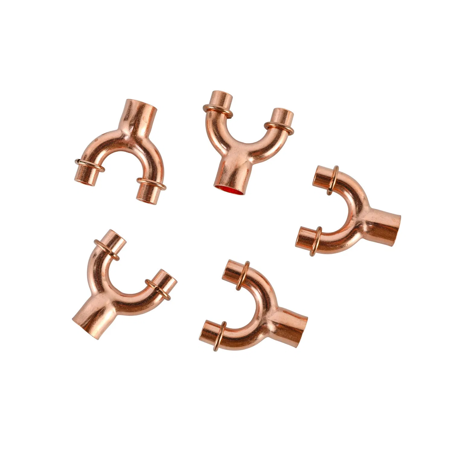 Three Tees Copper Pipe Fitting with ISO Certification