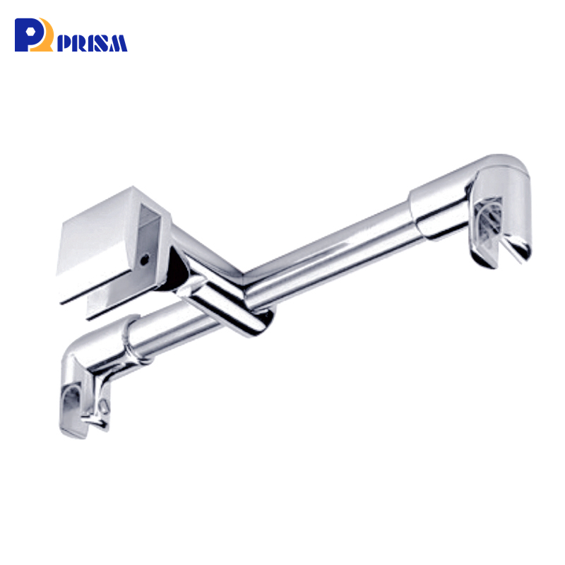 Shower Hardware Glass to Wall Brass Clamp Glass Connector for Custom Shower Enclosures