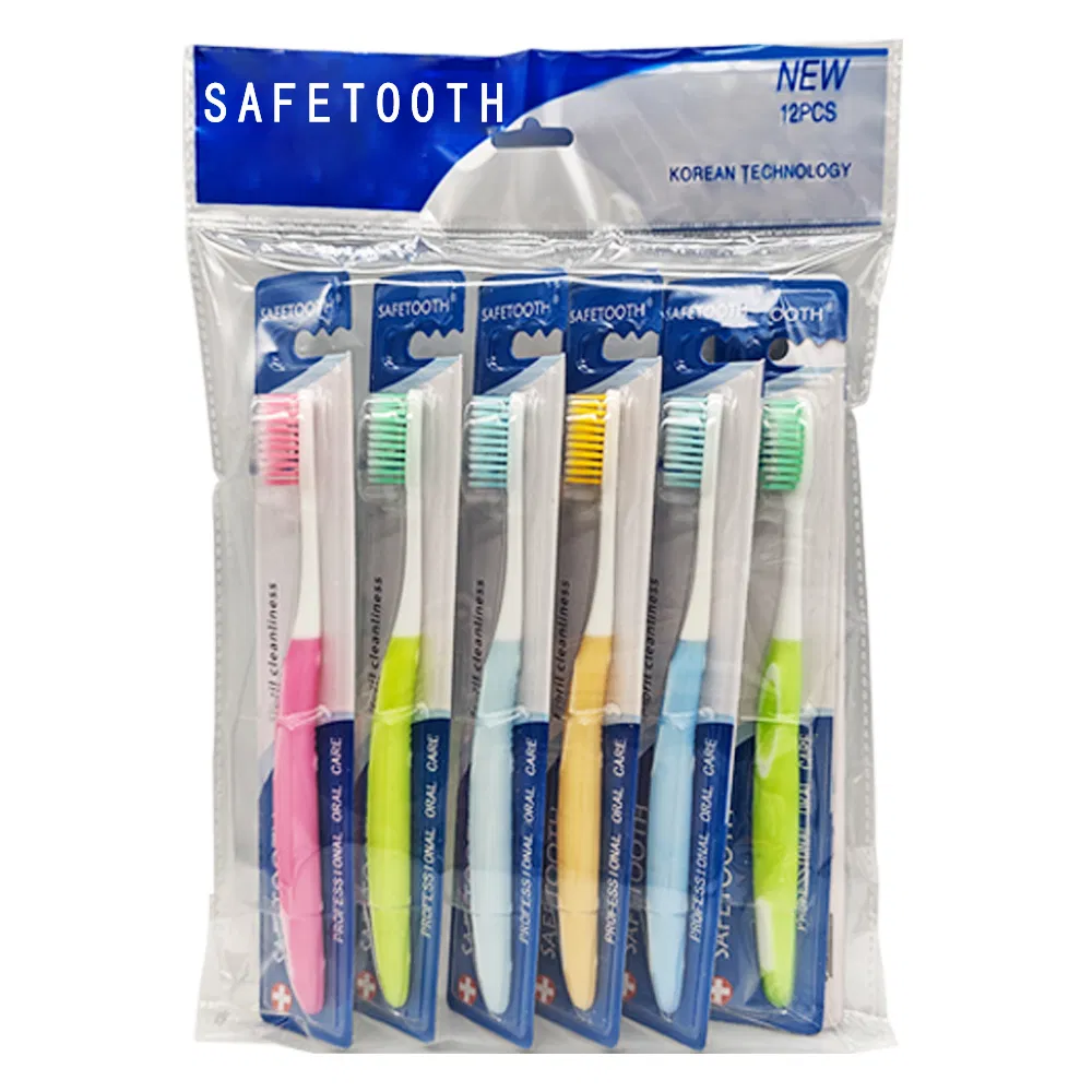 Custom Adult Cheap Soft Bristles Plastic Toothbrush Independently Packaged Toothbrush