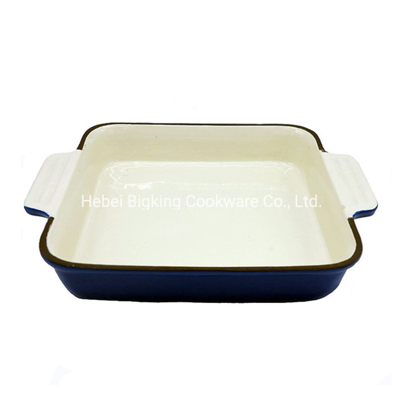 Square Enamelled Cast Iron Gratin Dish
