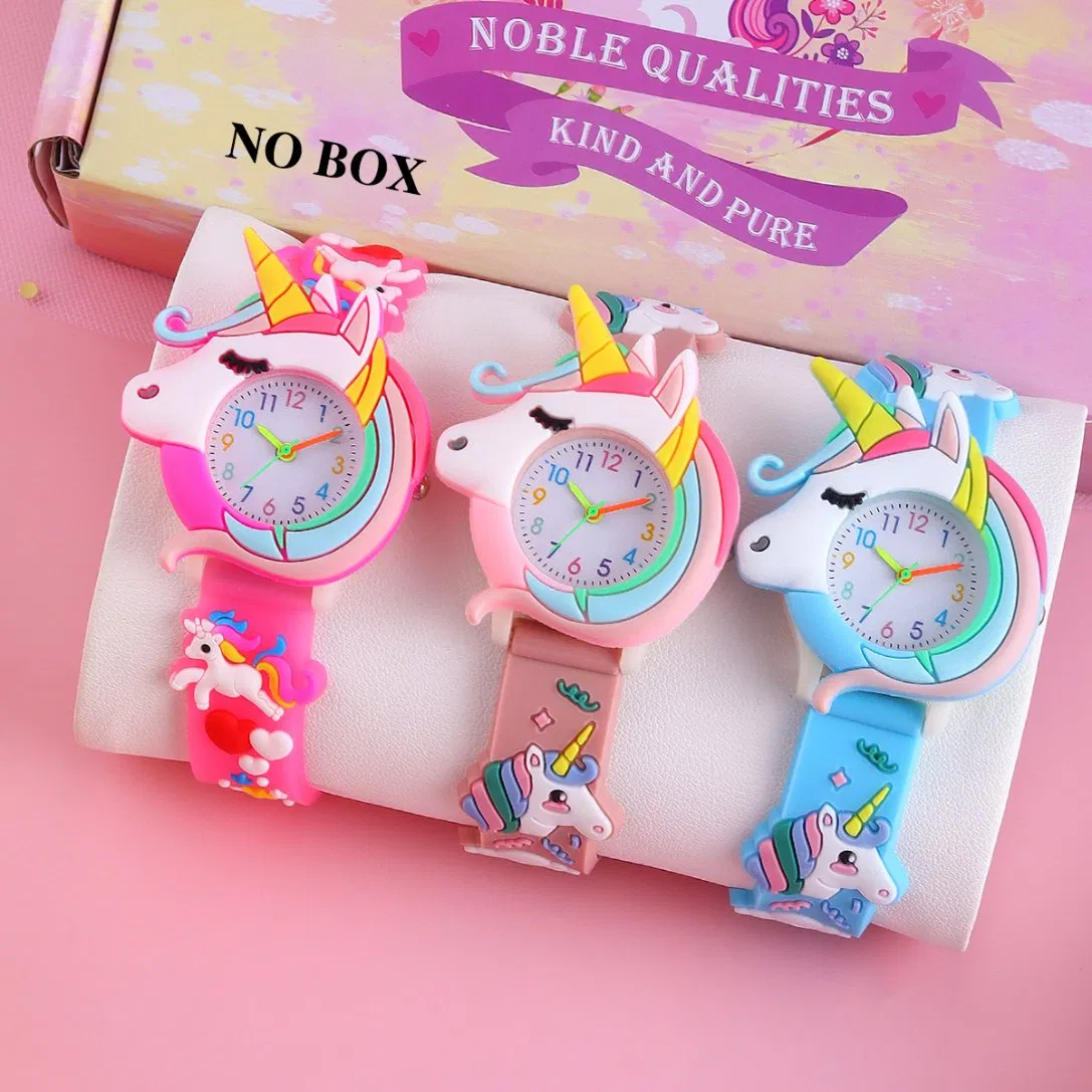 Cartoon Unicorn Watch Pink Dark Pink Blue Cute