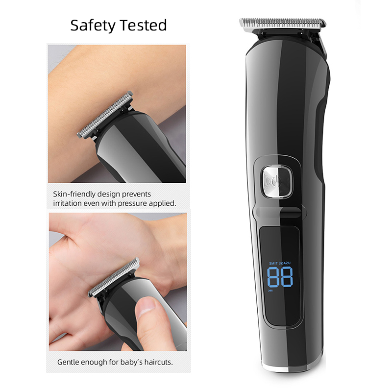 11-in-1 Multi-Functional Ipx6 Electric Hair Trimmer Head Shaver for Wet Dry Use