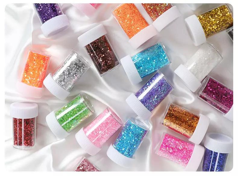 Sequin Nails Gradient Color Acrylic Paint Powder Decorative Nail Accessories