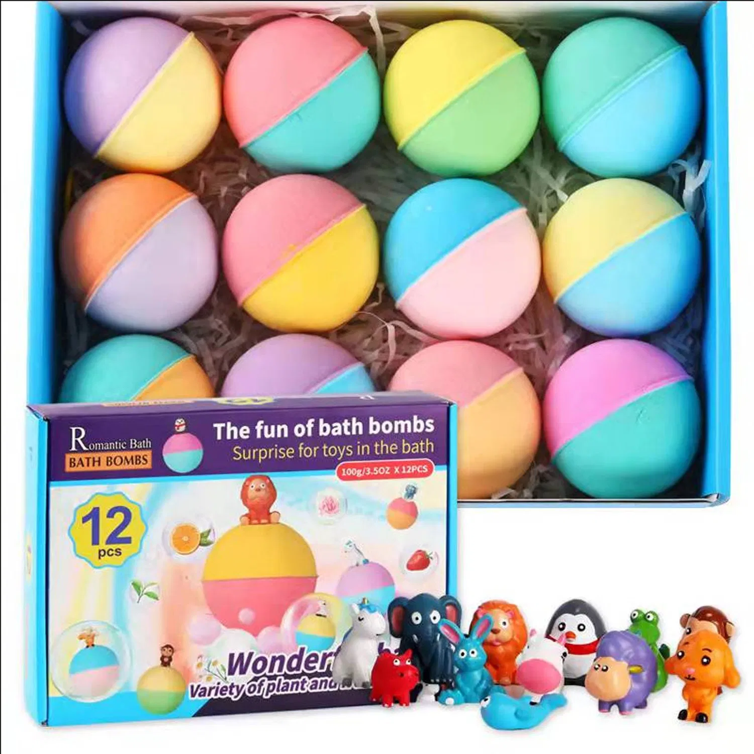 Sea Salt Essential Oil Bath Ball Bath Bombs Handmade Birthday Mothers Day Gifts Idea Bath Gift Sets for Her/Him Wife Girlfriend