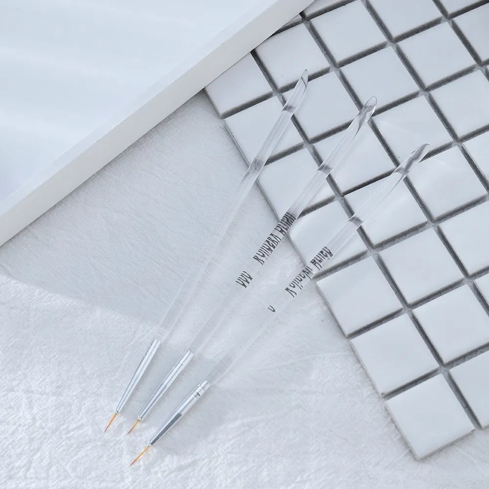 3PCS/Set Nail Art Liner Drawing Pen Brush DIY UV Gel Grid Line Stripes Painting Pen Acrylic Handle Manicure Tools 5/8/12mm