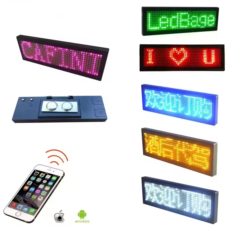 Cheap Price Customizable Logo Colorful Christmas Reflectable LED Badge