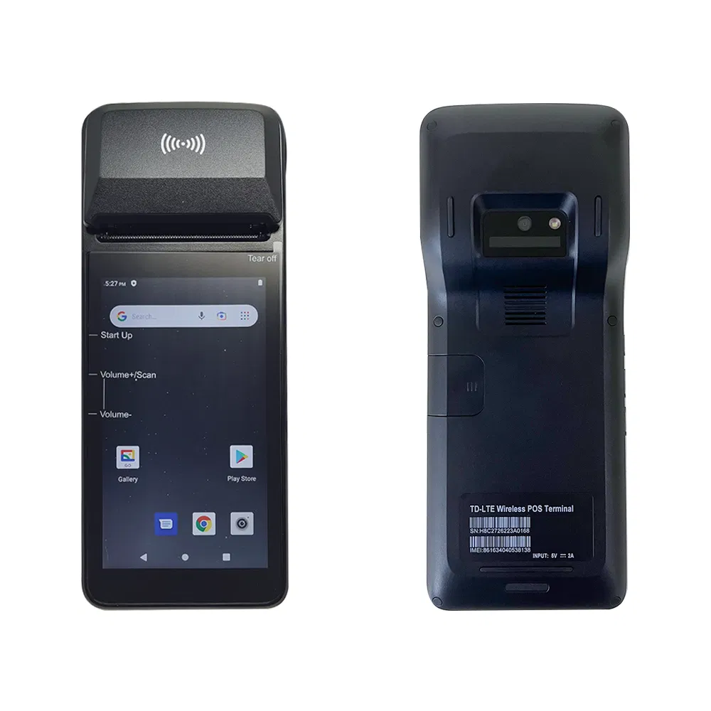 5" HD Display Handheld POS Terminal with Ticket Printer