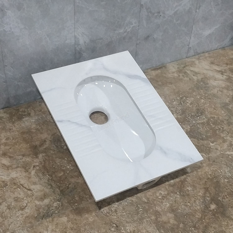 China Wholesaler Squatting Pan Toilet Wc Marble Design Rock Slab Squatting Pan for Iraq