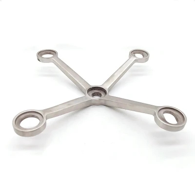 Stainless Steel Glass Structural Curtain Wall Accessories Temper Glass Spider System for Glass Canopy