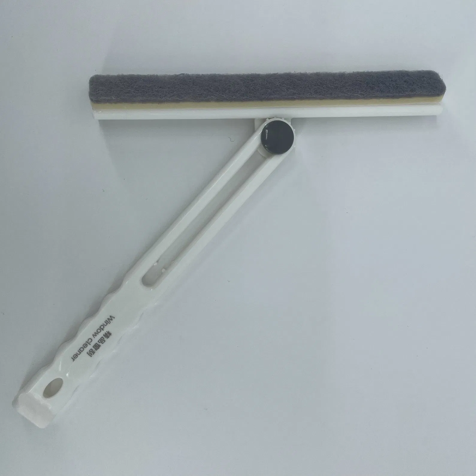 Collapsible Double-Sided Use Soft Scraper Window Cleaner with Plastic Handle Home Bathroom Shower