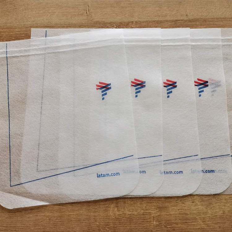 Non Woven Disposable Airplane Headrest Cover Pillow Cover