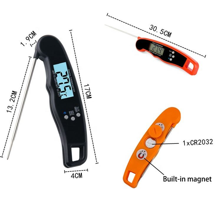 Waterproof Folding Digital Instant Read BBQ Cooking Grilling Meat Thermometer for Food