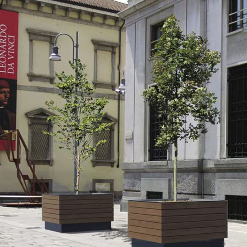 Large Planters Outdoor Flower Pots for Public Mall Large Volume Planter Pots