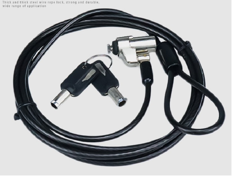 Yh1183 High Quality Security Safety HP Laptop Notebook Cable Lock with Keys