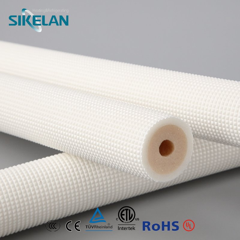 UV Protection White Air Conditioner Insulation Part PE Insulated Pipes