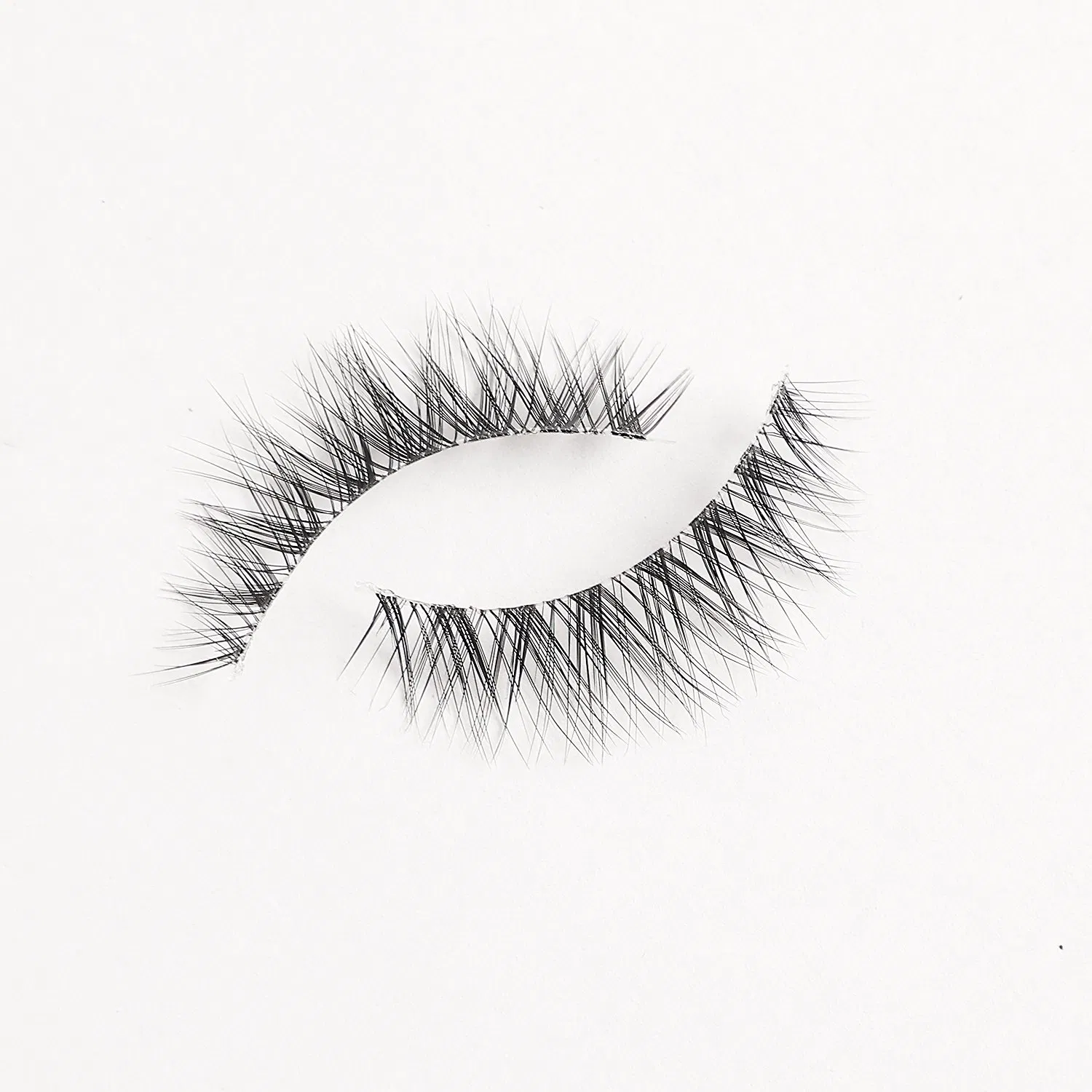 100% Handmade False Eyelashes Vendor Private Label Eyelashes Clear Band Natural Style