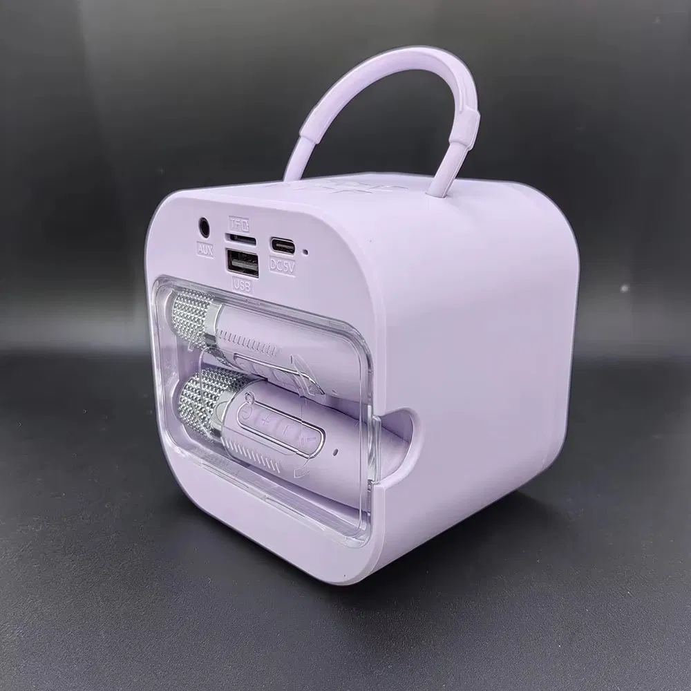 Wholesale High Quality Double Microphone K12 Speaker Mini Portable Wireless Indoor Karaoke Machine Speaker Karaoke Player Booth Speaker for Party for Kids