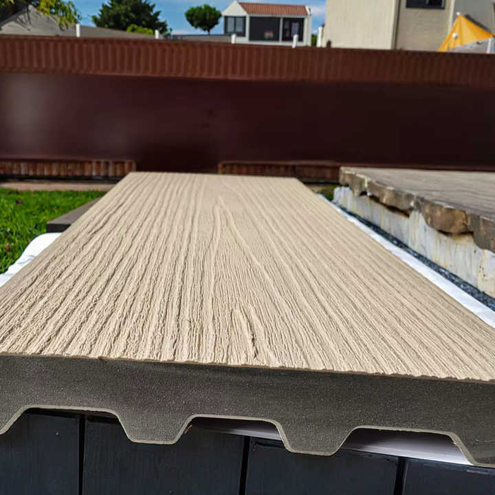 China New Wholesale Modern Design Outdoor Flooring Adjustable WPC Decking Wood Plastic Composite Brushed Wood Grain Outdoor Flooring