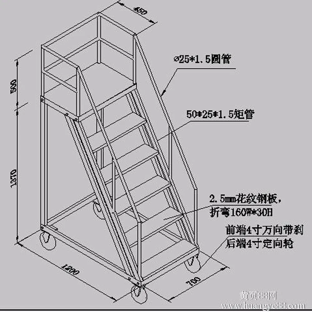 Steps Warehouse Steel Ladder Industrial Safety Step Ladders