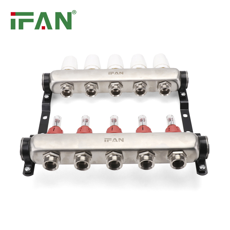 Ifan Factory Direct High Quality Manifold 10 Ways Silver Stainless Steel Manifold