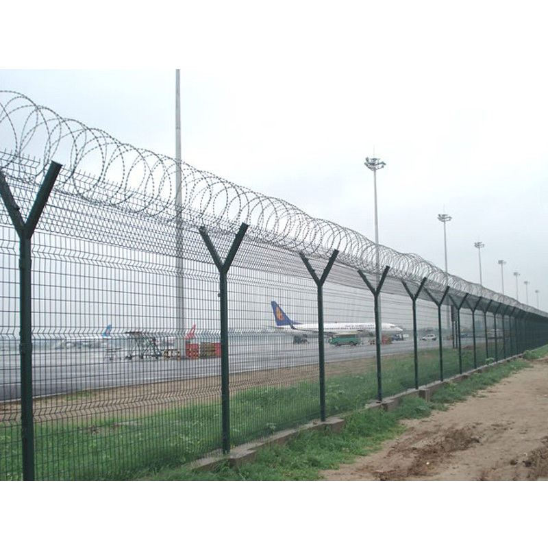 High Security Razor Barbed Wire Anti Climb Airport Fence
