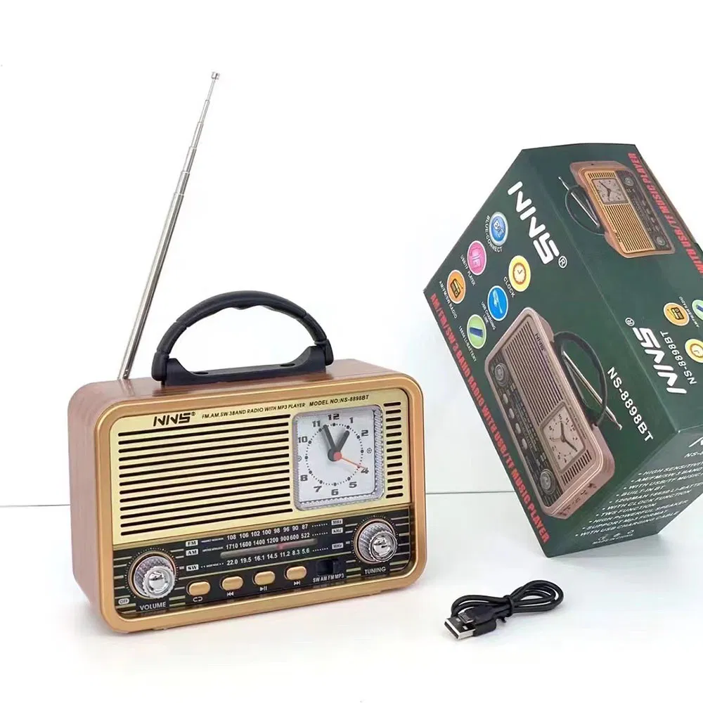 Ретро радио NS-8898BT с Bluetooth и часами
