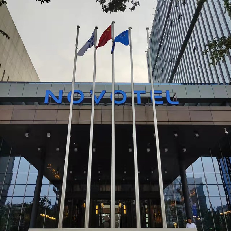 Supplier 25FT Banner Flags Poles Truck Pulley Gold Flag Poles