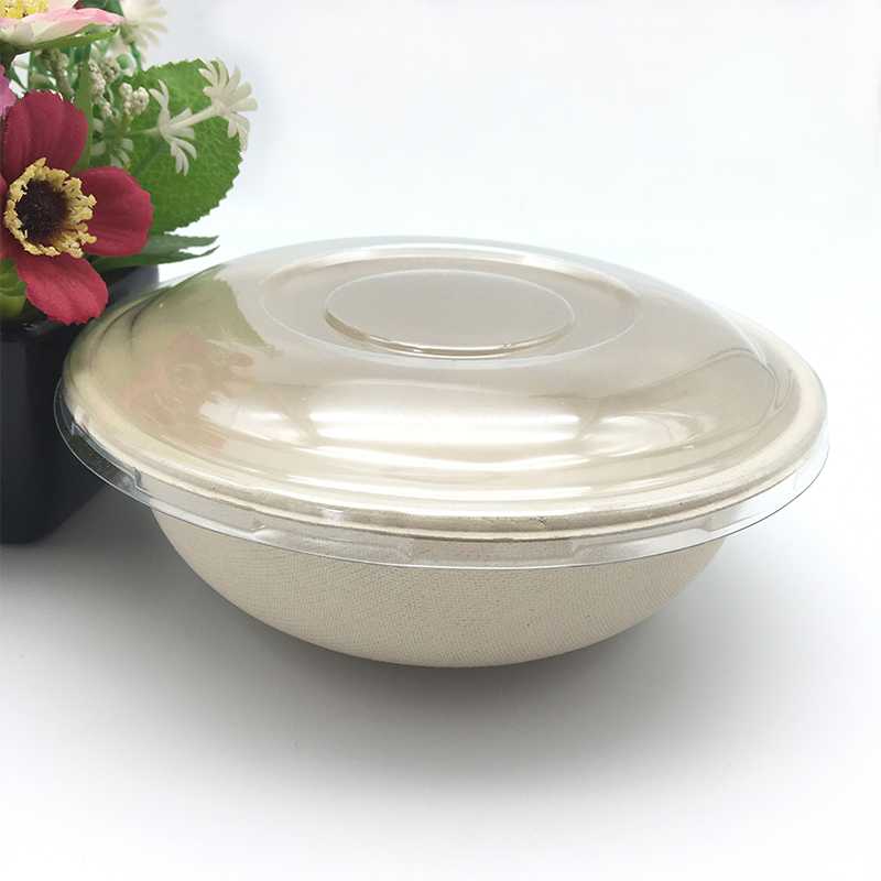 Round Shape Bagasse Disposable Salad Bowl