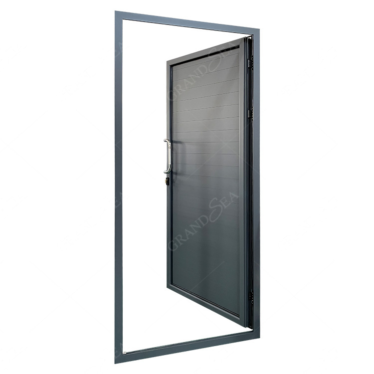 Aluminium Frame Latest Design Stainless Steel Track Double Glass Swing Aluminum Doors