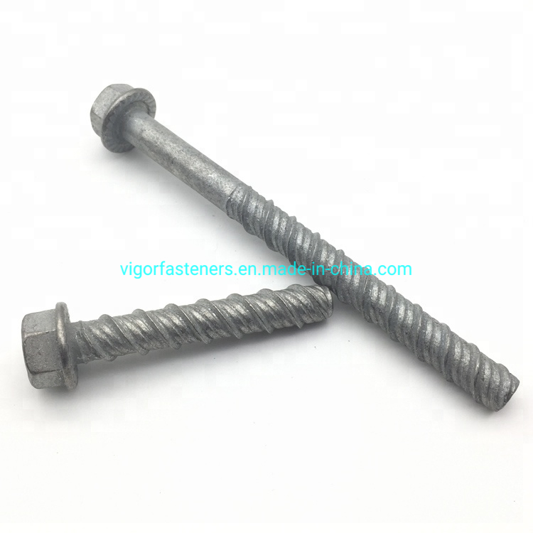 Hot DIP Galvanised Hex Flange Head Concrete Screw Bolt Expansion Anchor Anchor Bolt Masonry Bolt Masonry Screw for Concrete