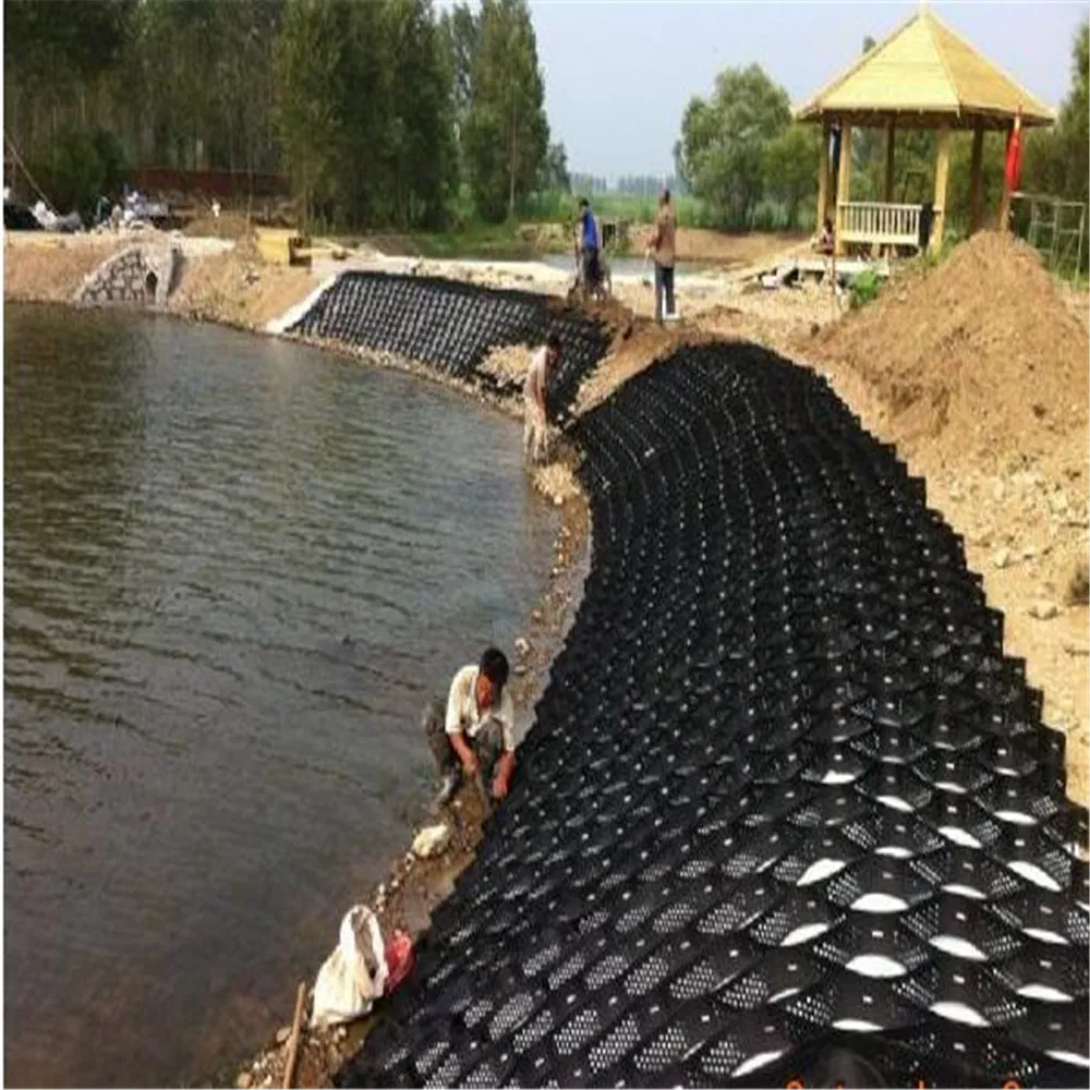 Plastic HDPE Textured Geocell Tri-Dimension Honeycombed Cellular Geocell for Construction Slope Protection