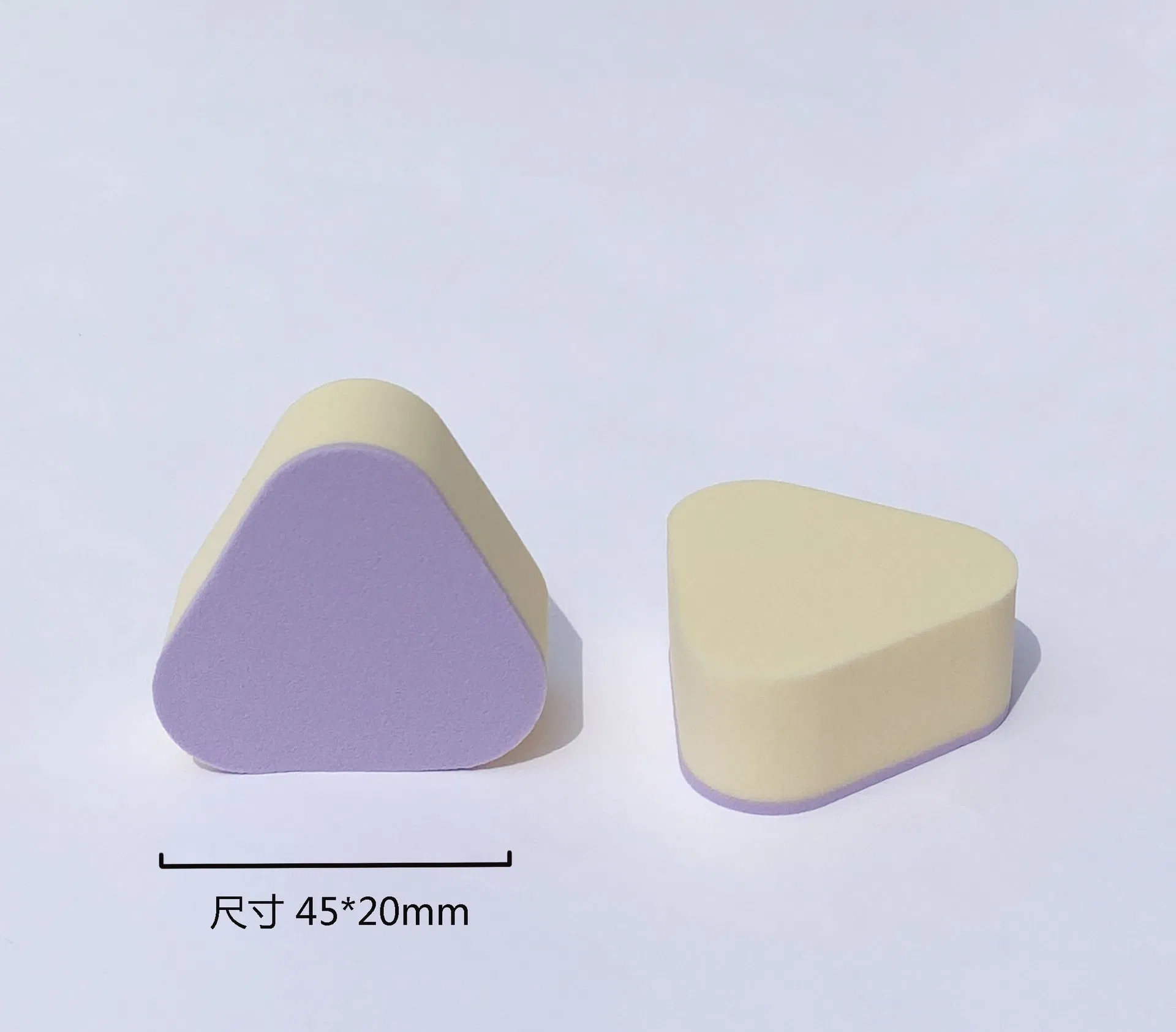 New Purple Triangle Rice Ball Powder Fluttering Soft and Delicate, Water Becomes Water Becomes Wet and Wet, Dual -Use Powder Puff Makeup Tools