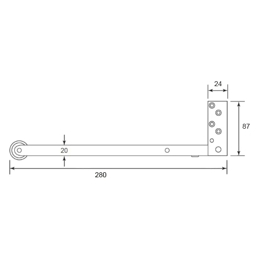 E-Star Stainless Steel Door Selector for Double Door