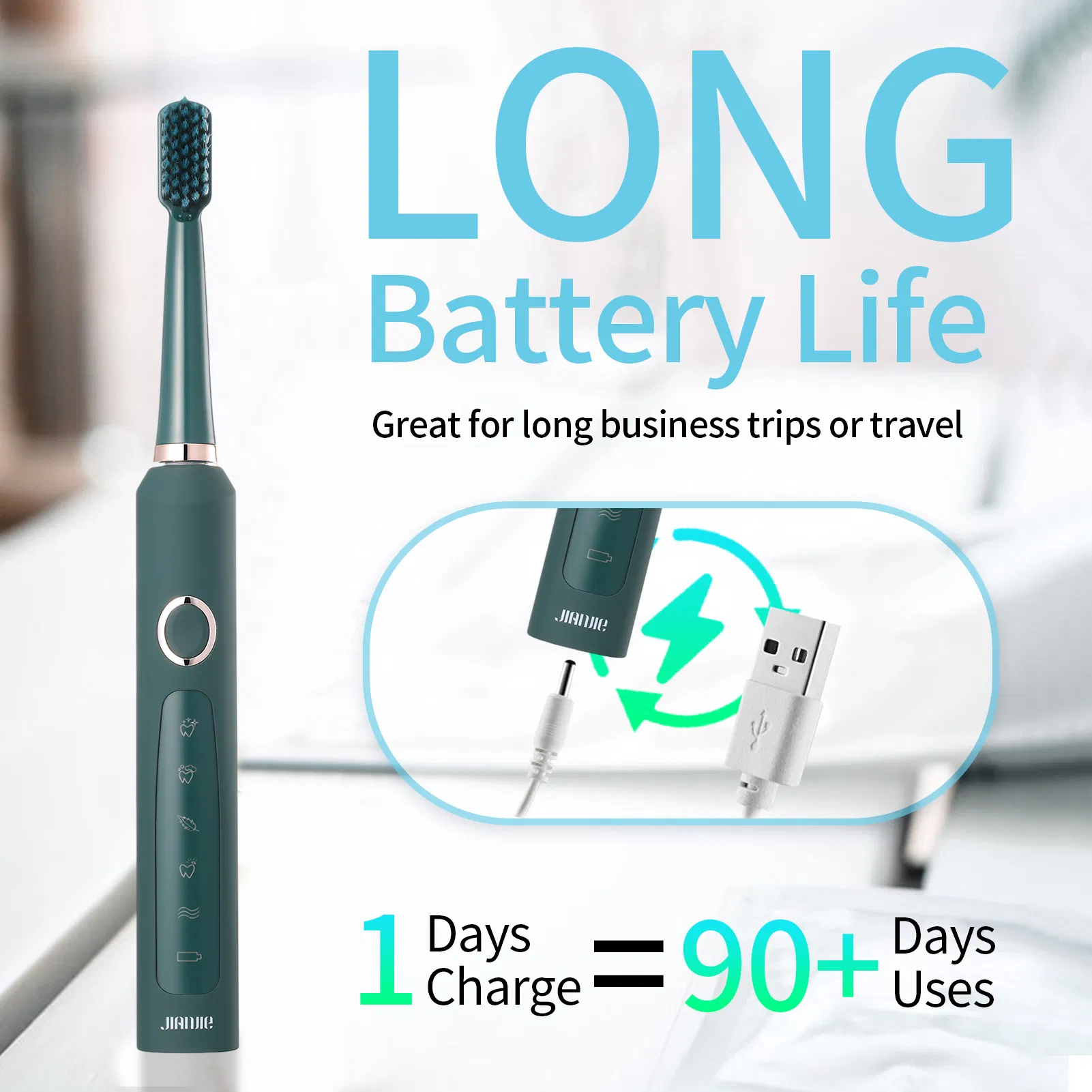 Easy Holding Oral Care Whitening Personalized Electric Toothbrush