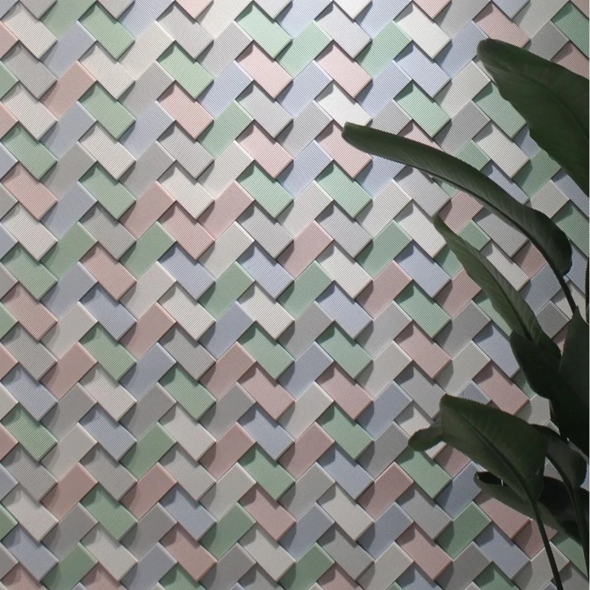 Export Concrete UHPC 3D colorful bricks for shop mall cafe Indoor outdoor Wall decoration eco-friendly Step 50*100*20mm