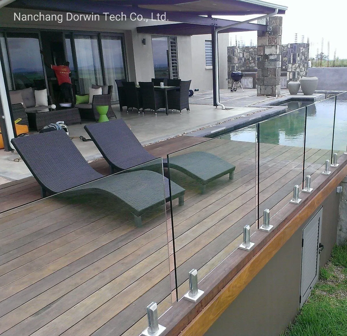 CE Nfrc Balcony Patio Stainless Steel Glass Fencing Handrail Balustrade Enclosure