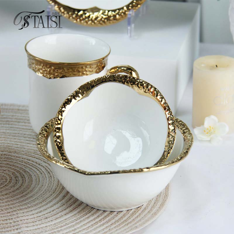 Ry012-Bowlr Ceramic Daily Round Rice Bowls 4.5 6 Inch Buffet Fruit Serving Bowls Dinner Prep Bowls for Kitchen