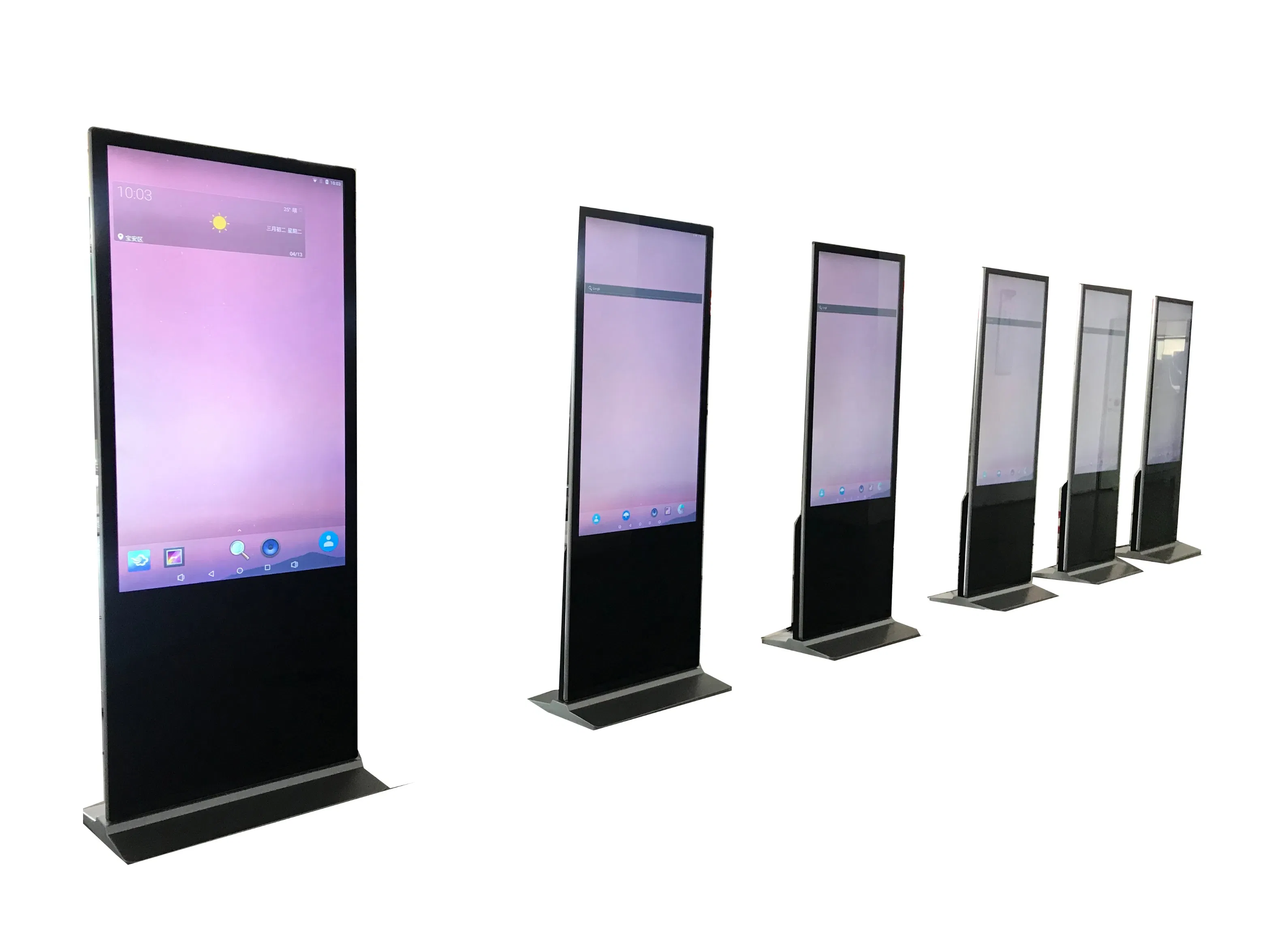 OEM ODM Advertising Screen Advertising Player 65 Inch Ultrathin Vertical Kiosk LED / LCD Digital Signage Touch Screen Kiosk Advertising Display