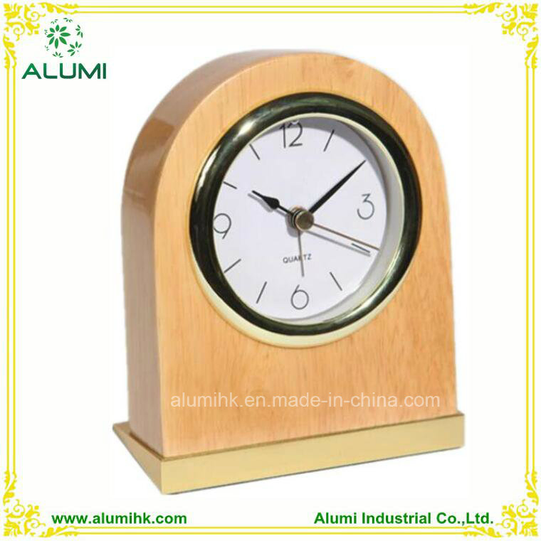 Hotel Wooden silent Mahogany Alarm Clock