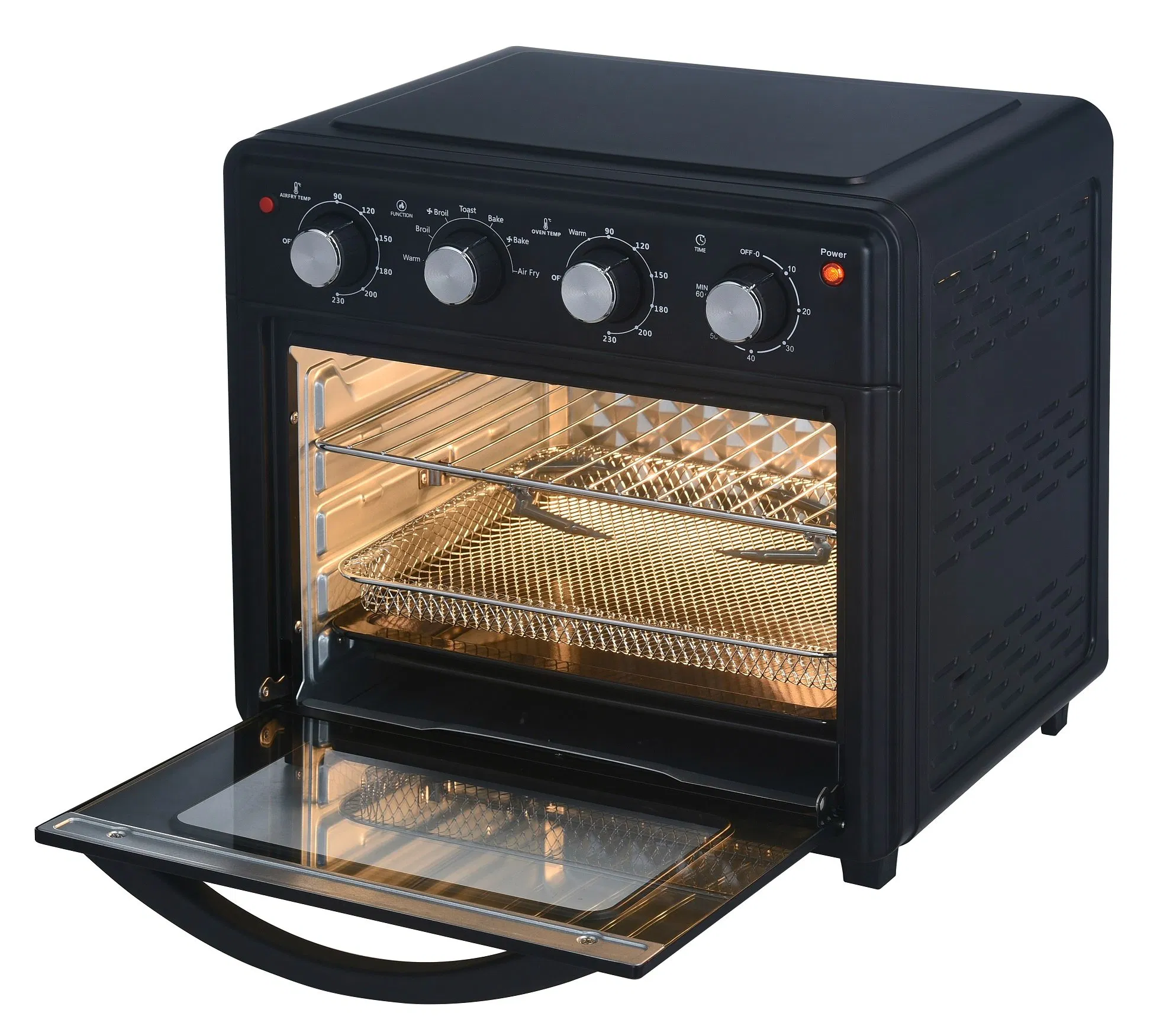 30L Large Chicken Roasted Oil Free Broil Convection 1600W Big Air Fryer Oven