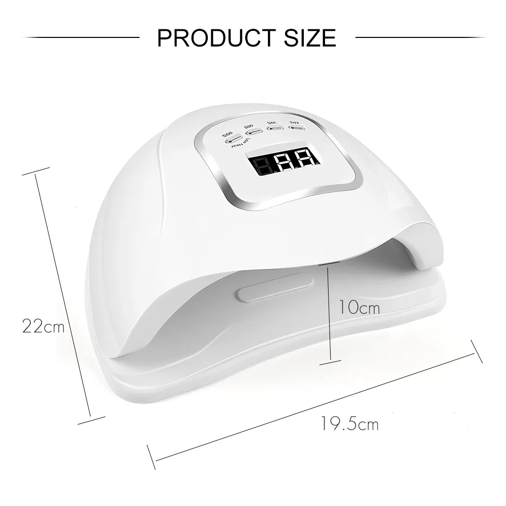 Wholesale 110W LED UV Lamp Nail Dryer Rechargeable Gel Polish UV Gel Curing Lamp White Dual Light Sensor Lamp OEM Logo