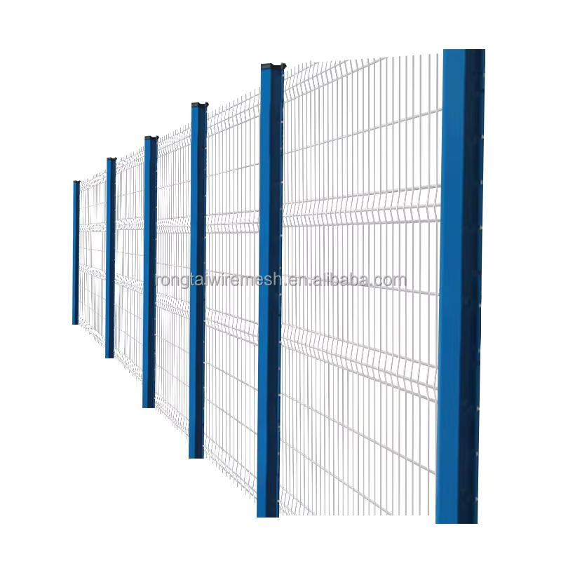 Customized Galvanized Steel Metal Garden Fences Panels Outdoor PVC Coated V Bending 3D Curved Welded Wire Mesh Fence