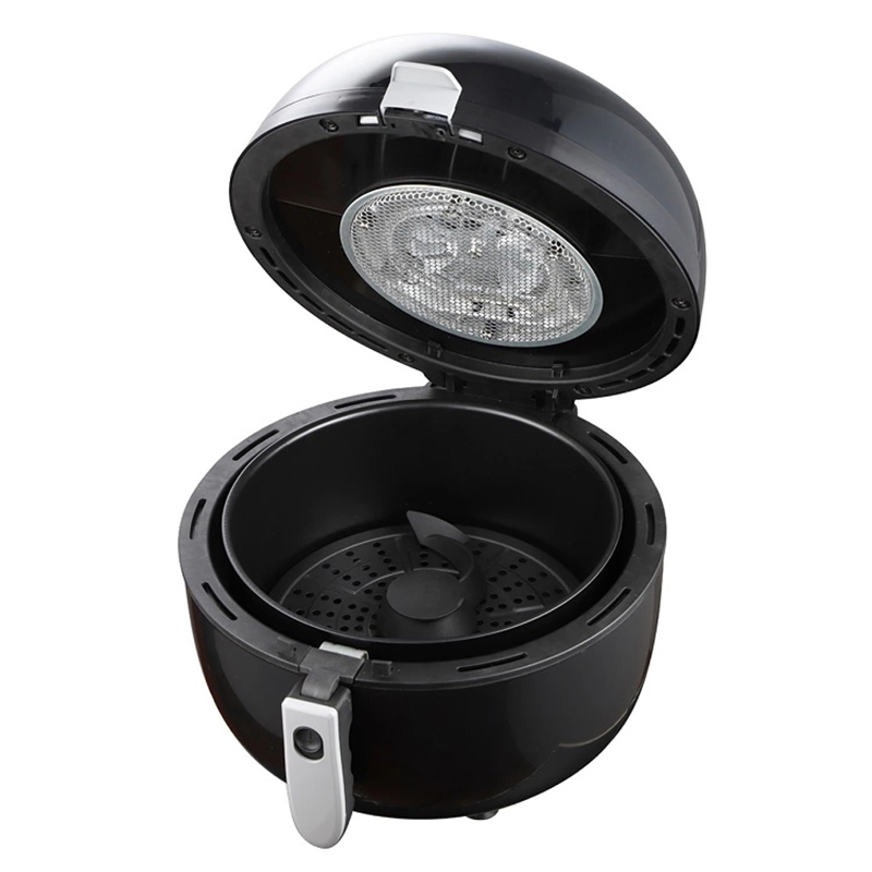 7L/1400W Air Fryer with Transparent Cover, Visible Window, Mechanical Timer and Temperature Control with Stir Function, No Oil Roasting Oven with CE