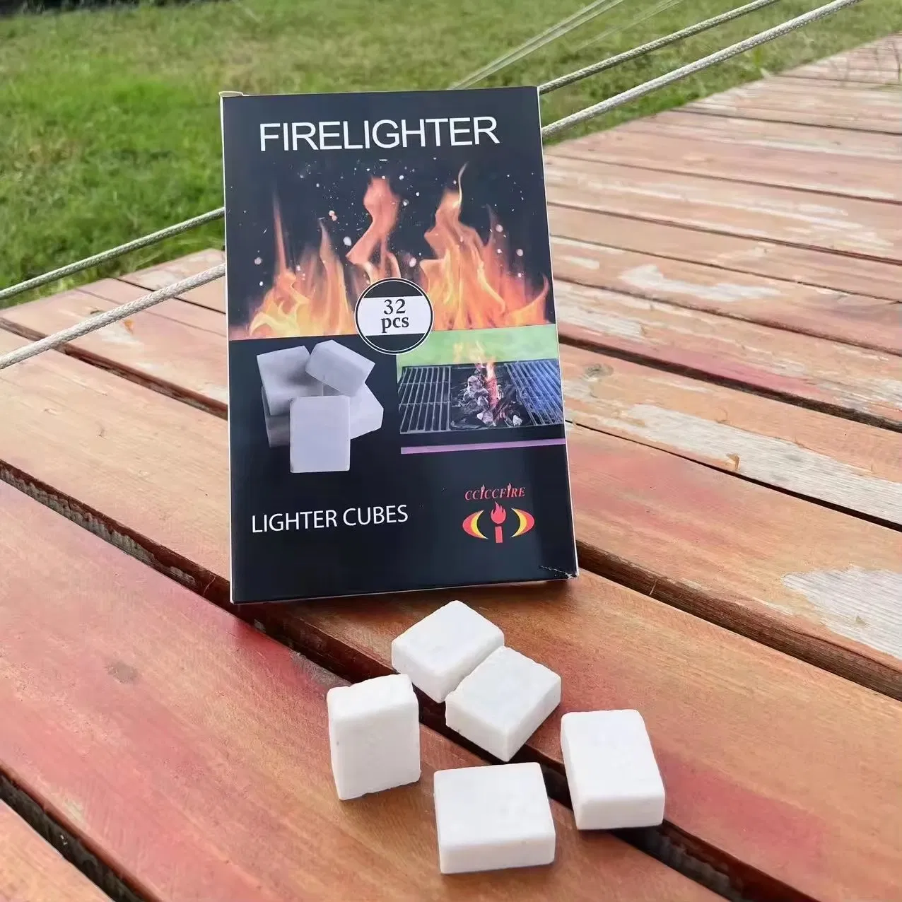 Natural Waterproof White Firelighter Cubes Solid Fuel Fire Starter for Camping Outdoor Fire Starter