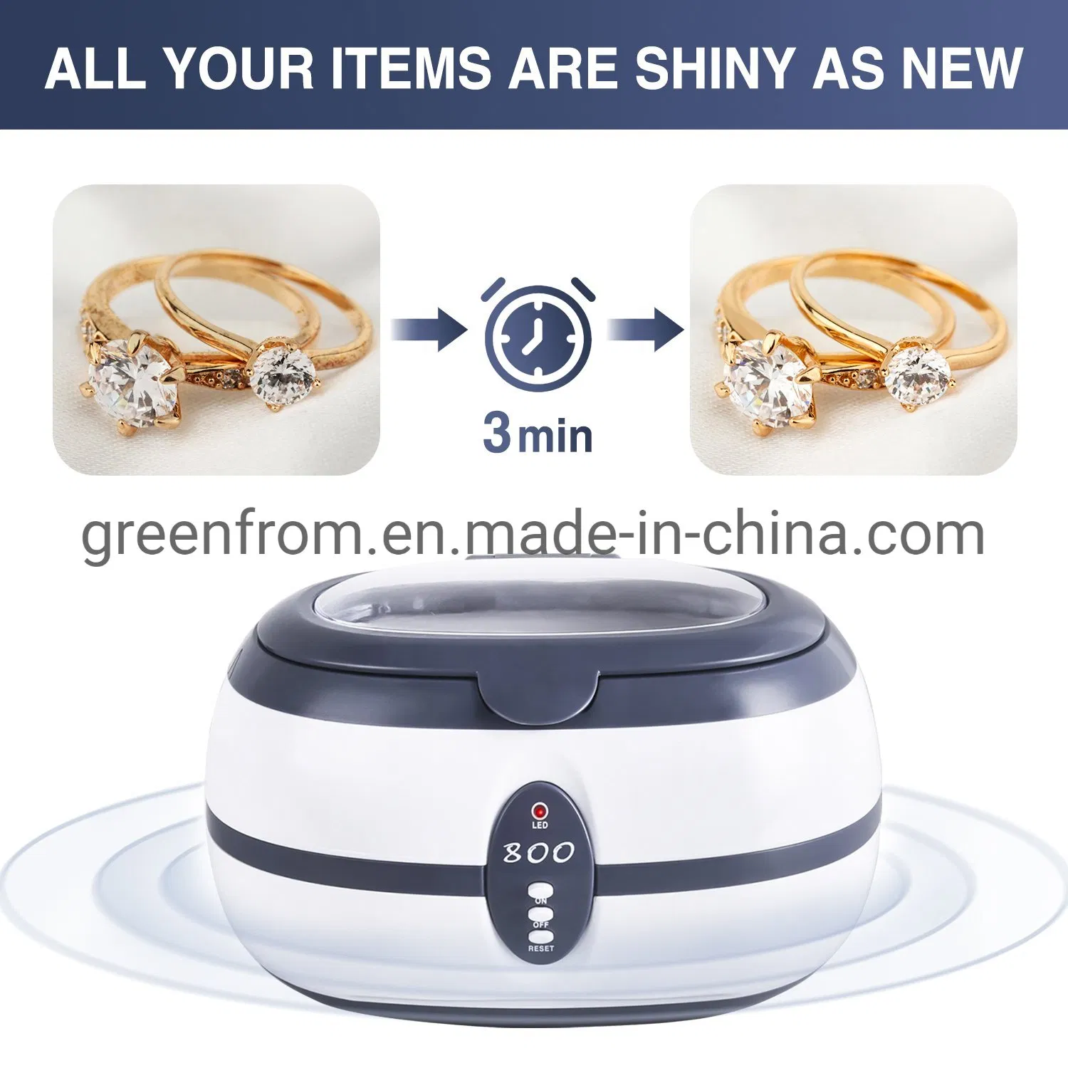 Mini Home Use Portable Ultrasonic Record Cleaner Jewelry Ultrasonic Jewelry Cleaner Machine