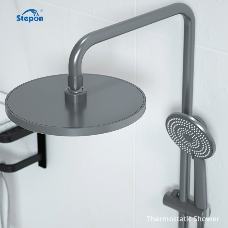Stepon Compact Thermostatic Shower with Precise Control and Space-Saving Design