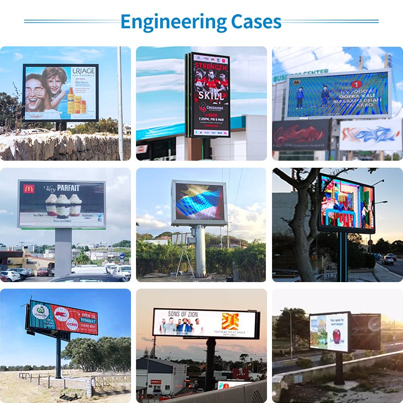 Outdoor LED Screen Digital Billboard Metal Steel Structure Billboard