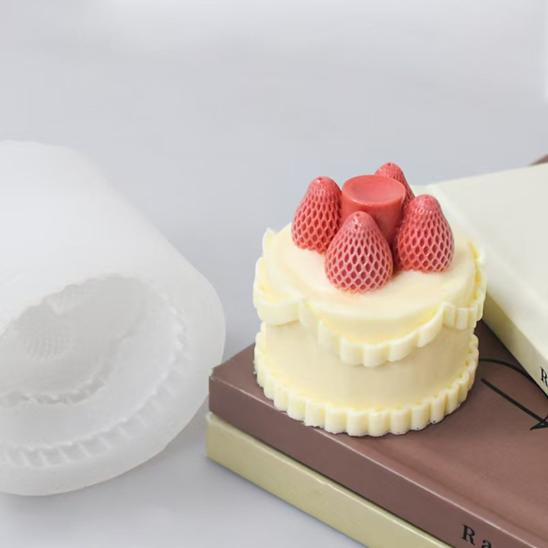 Flexible Cake Shape Silicone Mold for Easy Candle Crafting