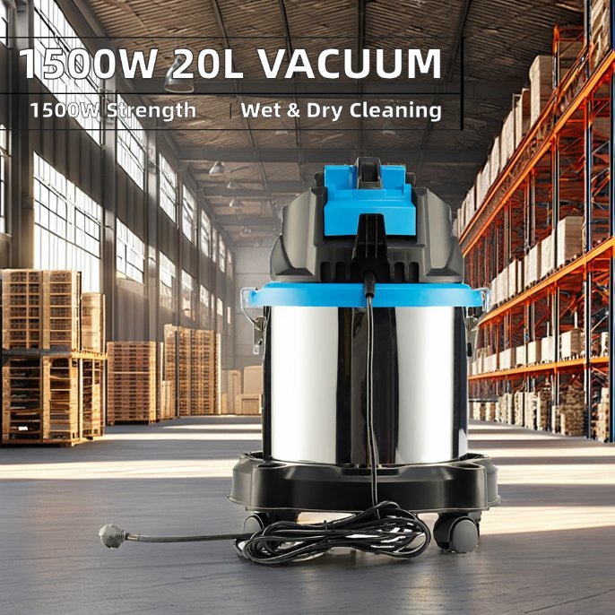 1500W Powerful 20L Capacity Portable Commercial Dust Wet Dry Carpet Vacuum Cleaner