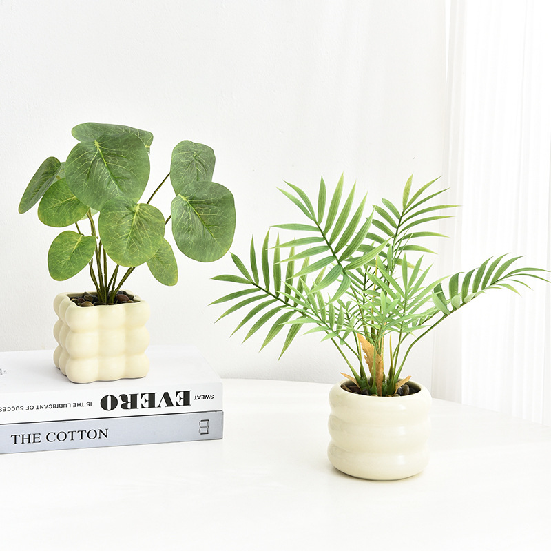 Бонсай искусственный в горшке с цветком